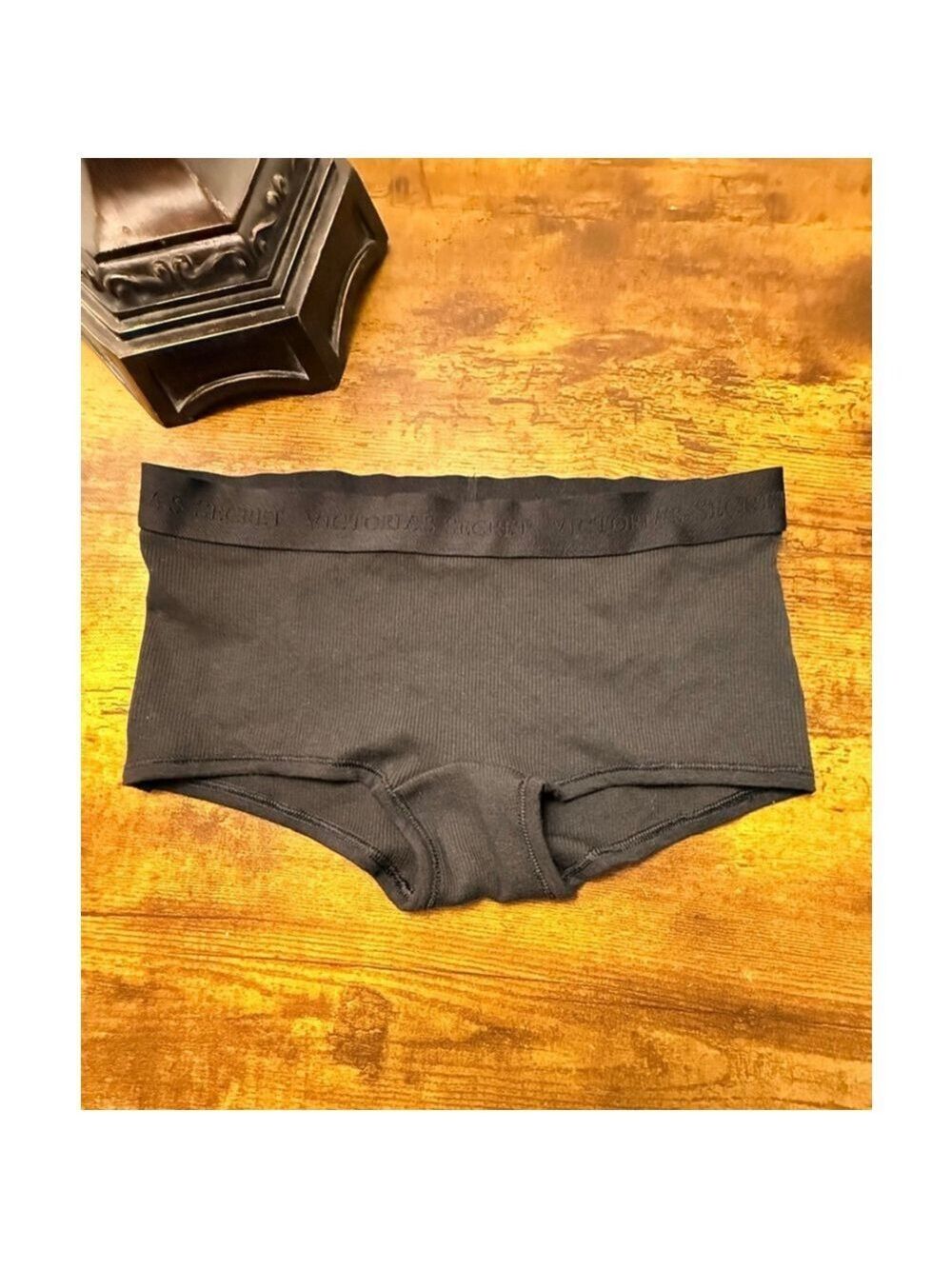 Victoria's Secret black shortie panty size s/p/ch bnwt